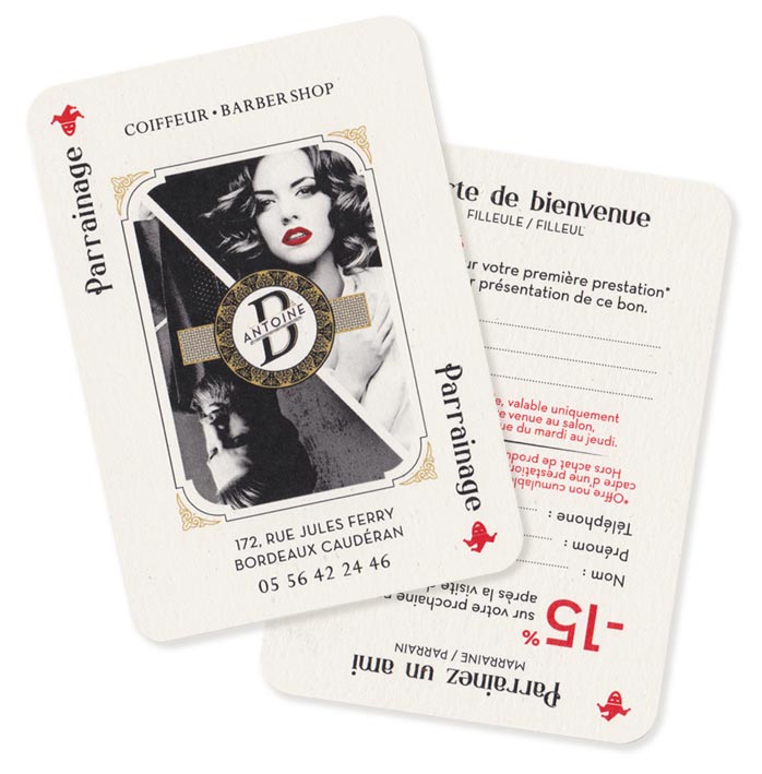Agence de communication Brand to Design Bordeaux : carte de parrainage / identité visuelle